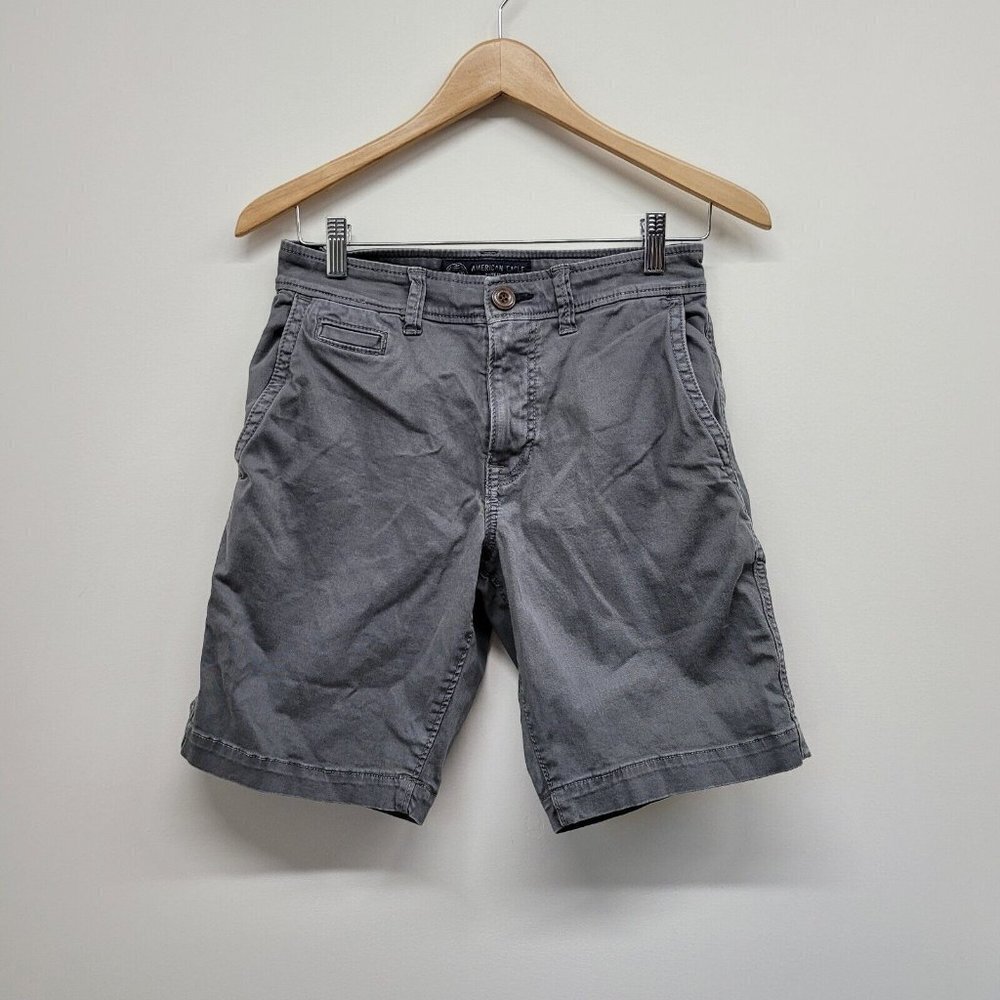 American Eagle Active Flex Classic Casual Shorts Gray Grey Mens AEO Size 26